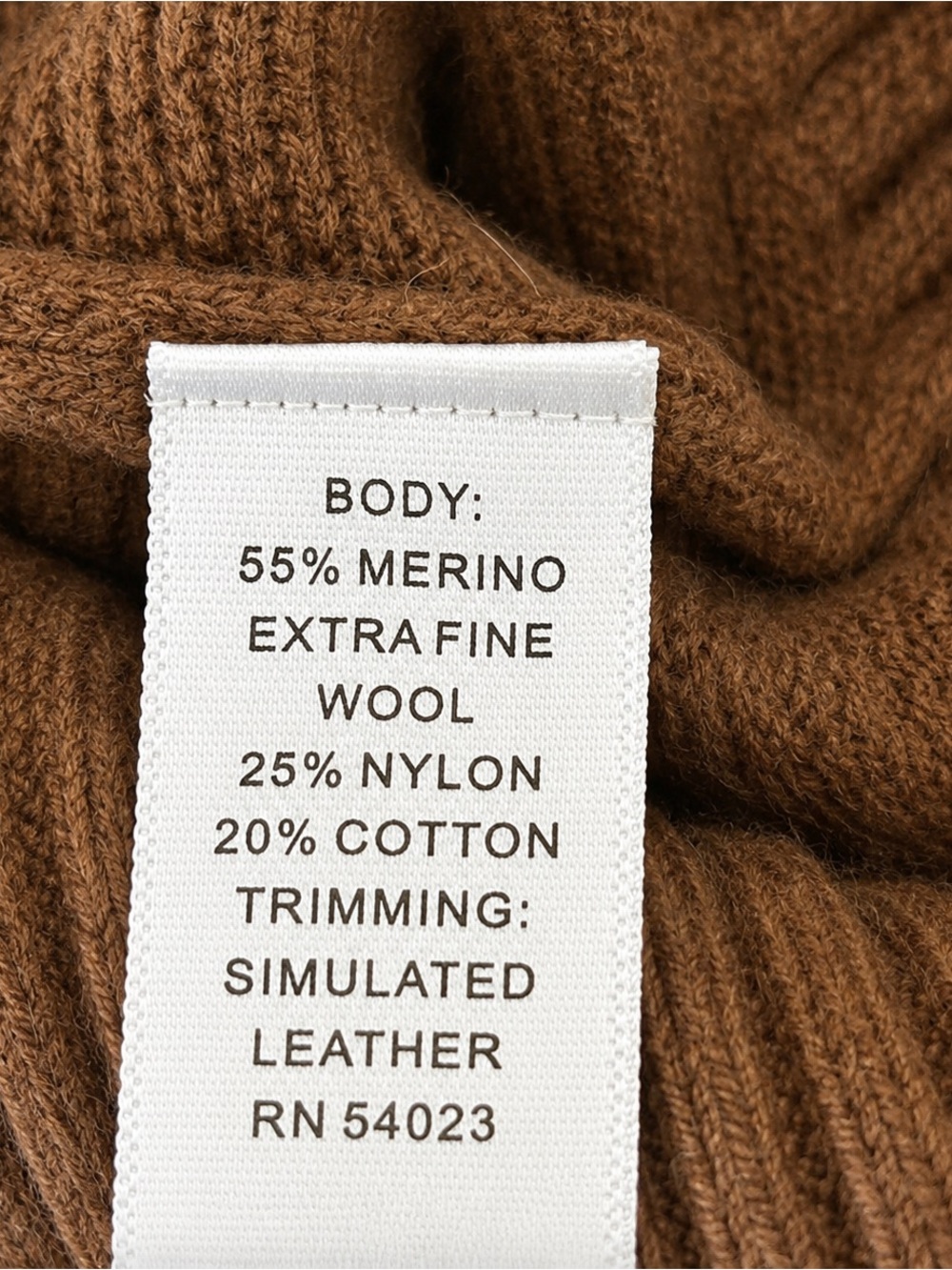 Banana Republic Merino Wool Blend V Neck Sweater Elbow Patch Brown Men’s L - Picture 6 of 6
